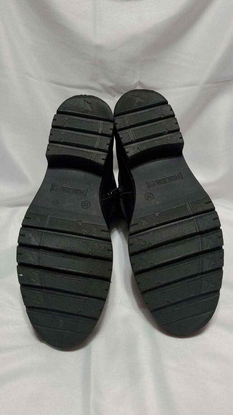 Pikolinos Vicar Black Leather Studded Combat Boots Size 39 - Picture 5 of 6